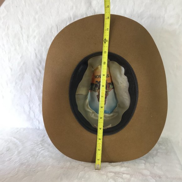 Vintage JB Stetson 4X Beaver XXXX Cowboy Hat Open Road 6 7/8 Oval Long Fit - Picture 15 of 15